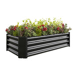 ZUN Metal Raised Garden Bed, Rectangle Raised Planter 4×2×1ft for Flowers Plants, Vegetables Herb Veezyo 62917214