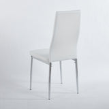 chair set of 4,CHROME COLOR LEG,WHITE SEAT W234P302682