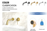 Wall Mount Faucet for Bathroom Sink or Bathtub, Single Handle 2 Holes Brass Rough-in Valve Included, 93436617