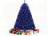 7 FT Black Pre-Lit Christmas Tree with Purple LED Lights, 1096 Branch Tips, Gothic Halloween Holiday 20654509