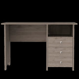 Computer Desk with Open Storage Shelf and 3-Drawers, Light Gray B097132887