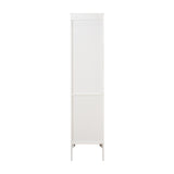 ZUN Tall Narrow Tower Cabinet with 2 Shutter Doors 5 Tier Shelves for Bathroom, Kitchen ,Living Room 25815711