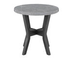 ZUN Modern Gray 3-Piece Cocktail Set Faux Marble Top Oval Coffee Table and Two Matching Round End Tables B011P244329