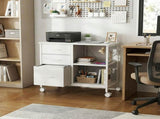 Drawer Mobile File Cabinet, Rolling Storage Cabinet with Open Storage Shelf, Fabric Lateral Filing 51972606
