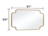 Lexington Modern Bedroom Mirror in Beige with Sculpted Frame and Gold Accents B009P450612