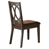 Brown and Espresso Side Chair with Padded Seat B062P209261