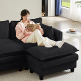 Modular Sectional Sofa,Deep Seat Couch for Living , 4 Pillow, Modern L-Shaped Sofa for Living W1825P268645