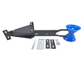 Adjustable Boat Trailer Winch Stand with Blue Roller - Universal Winch Mount Post for 3" to 4" Wide 03361391