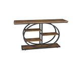 41.3 Inch Industrial Console Table for Entryway, Narrow Sofa Table with Storage Shelves & Circle W3101P460015