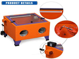 25 Gallon Bench Top Air Sandblasting Cabinet Sandblaster Blast Large Cabinet Orange 73778394