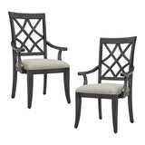 ZUN Wooden Arm Dining Chairs set of 2,Mid Century Retro Chairs Upholstered Chairs Comfor Kitchen Chairs W2582P205389