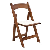 Upholstered folding chair, space saving, easy to carry, 4PCS, Walnut shelfBeige cushion,Dining room W49553920