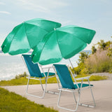Folding Beach Chair with Umbrella Adults, Lightweight Porable Camping Chair with 265lbs Capacity 85132895