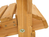 Folding Wooden Adirondack Lounger Chair with Natural Finish 91080589