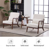 Mid-Century Modern Accent Chair, Arm Chair Living Room Chairs Pillow Upholstered Reading Chair W2989P295373