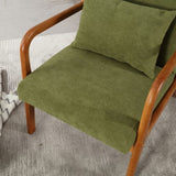 ZUN COOLMORE Modern Accent Chair, Solid Wood Padding Lounge Armchairs With One pillow for Living Room, W395P201470