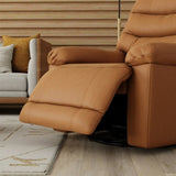 Global Home Swivel Glider Recliner with Manual Footrest In Oslo Antelope B339P333948