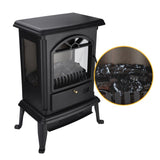 1500W Freestanding Three-door Glass 3D Flame Fireplace with Remote Control/Quartz tube heating/Fake 99663801