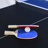 6-ft Pool Table with Table Tennis Top - Black with Red Felt W465137245