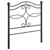 Matte Black Metal Twin Headboar B062P153733