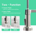 ZUN Faucet for Kitchen Sink, Brushed Nickel Kitchen Faucet with Pull Down Sprayer, Modern Commercial W1932P154732