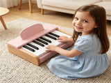 18-Key Wooden Kids Piano with Music Stand, Pastel Color Toddler Musical Toy, Educational Keyboard 58999119