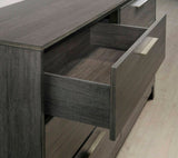 Ioana Antique Grey Finish Wood Bed Room Set, King Size Bed, Dresser, Mirror, Night Stand, Chest T2574P202570