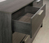 Ioana Antique Grey Wood 5-piece King Size Bedroom Set, Dresser, Mirror, 2 Night Stands T2574P202525