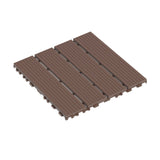 Plastic Interlocking Deck Tiles,44 Pack Patio Deck Tiles,12"x12" Square Waterproof Outdoor All W206P151697