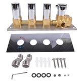 3-Function Silver Brass Shower Diverter Thermostatic Valve Shower Diverter Valve Constant 43244741