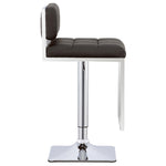 ZUN Black and Chrome Adjustable Bar Stool B062P153510