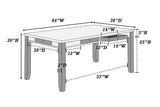 ZUN Classic Dining Room Furniture Rectangular Dining Table 1pc Dining Table Only White Rubberwood Walnut B011120832