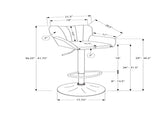 Barstool, Set Of 2, Swivel, Adjustable, Bar Height, Counter Height, Kitchen, Leather Look, B2710P501900