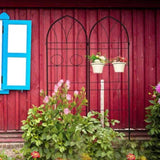 2 Pack Metal Garden Trellis 78.7" x 19.7" Rustproof Trellis for Climbing Plants Outdoor Flower 26145086