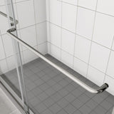 Bypass shower door, sliding door, with 1/4" tempered glass and Chromed finish 44-48"x70" W2122131038