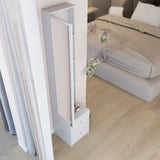 Length 11.8" x Width 15.7" x Height 63" Simple Stylish Dressing Mirror Full Body Mirror W3258P311361