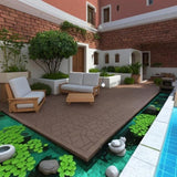 DIY friendly, easy to clean interlocking deck tiles, 11.8"x11.8" patio flooring 44 pieces per 52036210