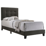 Charcoal Tufted Twin Panel Bed B062P153538
