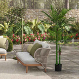 6FT Artificial Tree Faux Natural Lush Artificial Plant Indoor Potted Tree Lush Green Leaves, 49534082