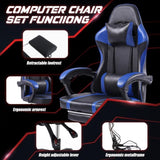 Ergonomic Gaming Chair with Footrest, PU Leather Video Game Chairs for Adults, Reclining Gamer Chair 62305538