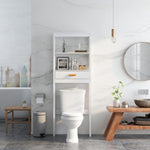 ZUN Over-the-Toilet Storage Cabinet White with one Drawer and 2 Shelves Space Saver Bathroom Rack W28227728