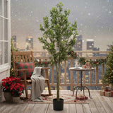 6FT Tall Artificial Plant Greenery Natural Artificial Tree Faux Potted Tree with Natural Look Leaves 39819826