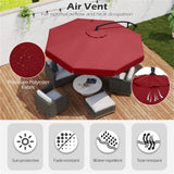 10 Feet Patio Cantilever Umbrella - Wine 39676557