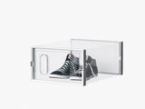 12-Piece Medium White Plastic Mesh Shoe Box Set - 35.00*25.00*19.00cm, Modular Design for Home 57203407