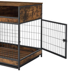 ZUN Furniture Dog Cage Crate with Double Doors ,Rustic Brown,31.5"WX22.64"DX30.59"H W1903P151322