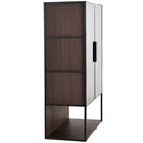 51.2'' Tall Lighted Display Cabinet with Tempered Glass Door, Metal Frame LED Curio Cabinet, Modern N845P261777D