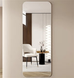 56"x 15" inch Full Body round corner mirror for Living Room Bedroom Cloakroom Wall with 39616335
