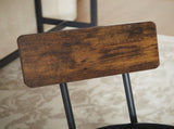 Long Bar Table Set with 3 PU Upholstered Bar Stools, Industrial Bar Table and Chairs for Kitchen 09105127