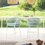 Maiden 27" Set of 2 Patio Counter Stool, Sky Blue Sunproof Olefin B2719P245993