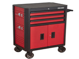 28 Inch 3-Drawer Rolling Tool Chest with Wheels, Steel Tool Cabinets with Drawers, Liners and W3037P309498